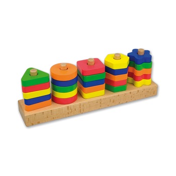 Joc sortare forme geometrice, din lemn, 3 ani+, Andreu Toys Joc sortare forme geometrice, din lemn, 3 ani+, Andreu Toys
