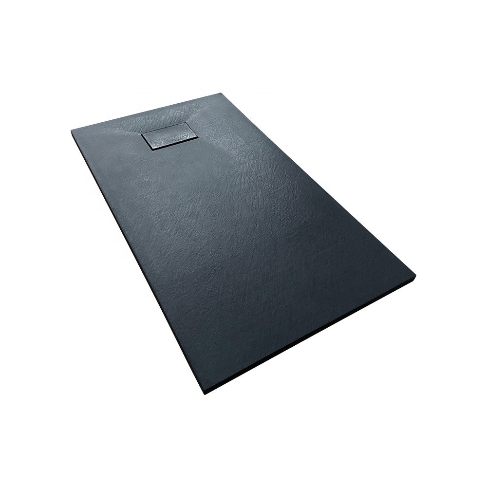 Cadita baie din compozit , Smack , 90x90 cm , smk9090n, cu sifon,Negru