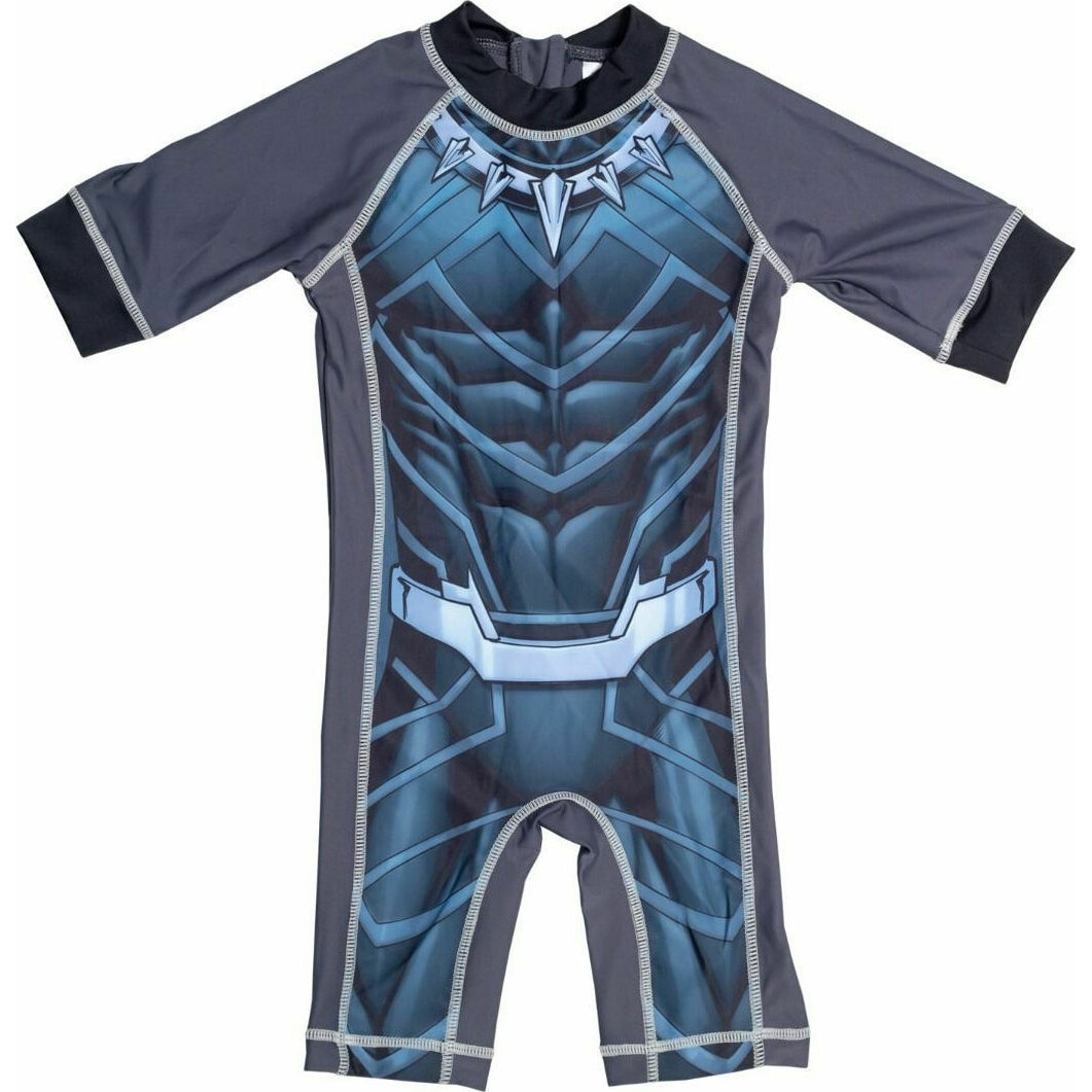 Costum de baie cu maneci scurte si fermoar Avengers 8325, Gri