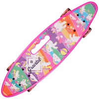Penny board Action One® Portabil ABEC-7, PU, Aluminiu, Happy Unicorns