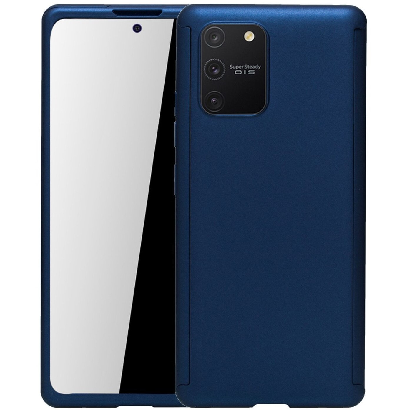 Husa Full Cover 360° (fata, spate, folie sticla) pentru Samsung Galaxy S10 Lite, Albastru