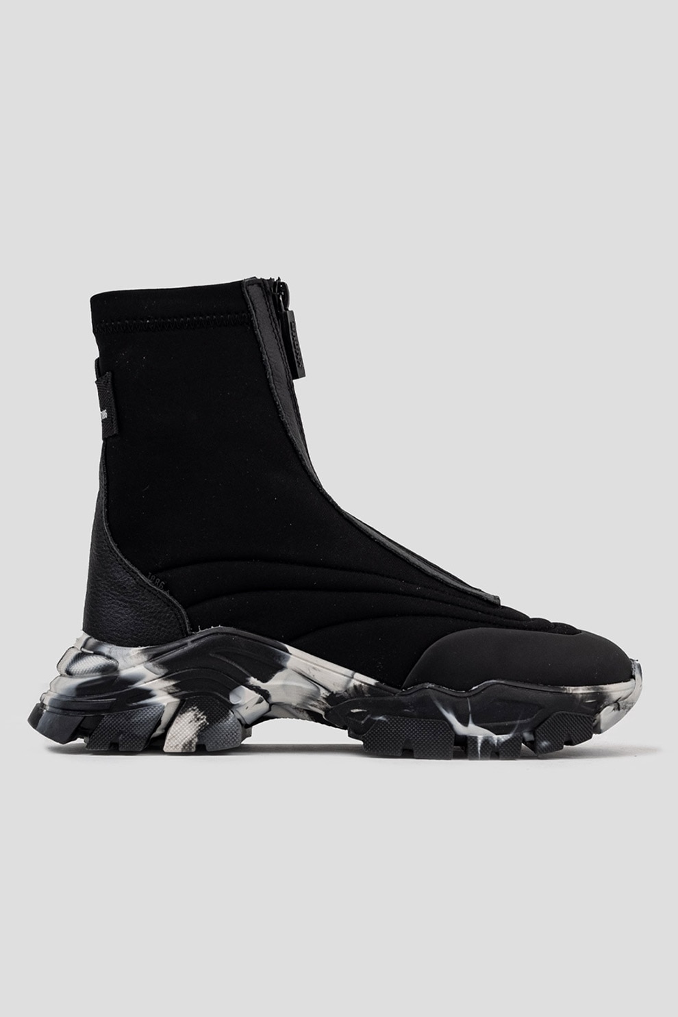 Bronx, Ghete wedge cu talpa contrastanta, Negru/Alb, 39