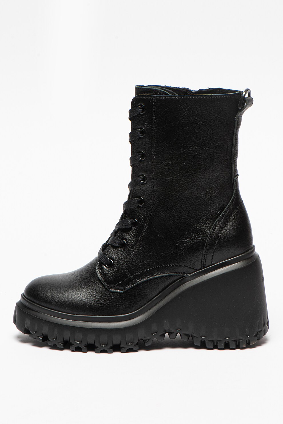 Bronx, Ghete wedge de piele Curv-Y, Negru