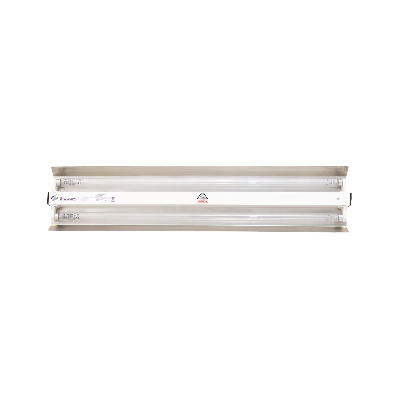 Lampa bactericida germicidala dezinfectie cu lumina Ultravioleta UV-C 2x55W cu reflector si montare pe perete