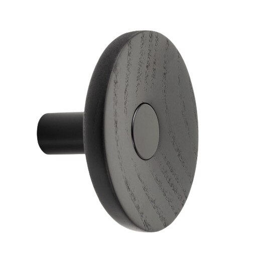 Agatatoare cuier Zoot, finisaj negru mat cu negru lacuit, D 90 mm