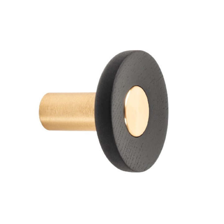 Agatatoare cuier Zoot, finisaj alama intunecata periata cu negru lacuit, D60 mm