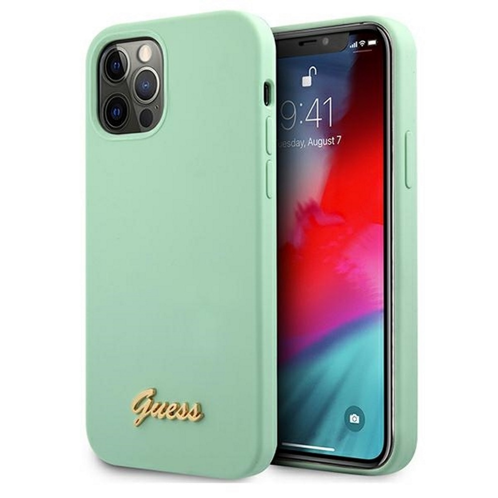 Husa de protectie Guess pentru Apple iPhone 12, Poliuretan termoplastic, Verde