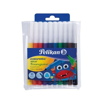 Set 10 culori carioci triunghiulare Pelikan Colorella Star Set 10 culori carioci triunghiulare Pelikan Colorella Star