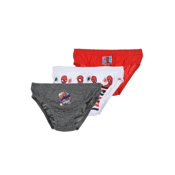 Set 3 chiloti, baieti, Disney, Spider Man, Rosu/Alb/Gri Set 3 chiloti, baieti, Disney, Spider Man, Rosu/Alb/Gri