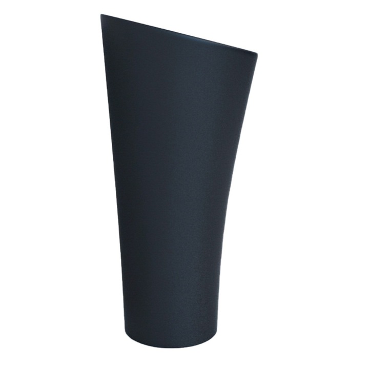 Lavoar stativ Freestanding EGO David, 42.5x42.5x95 cm, Power Color, Negru mat, montaj pe podea, ceramica sanitara