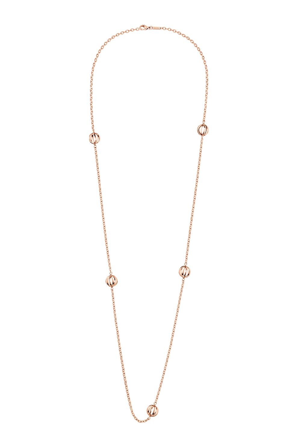 CALVIN KLEIN, Colier lant de otel inoxidabil, Auriu rose