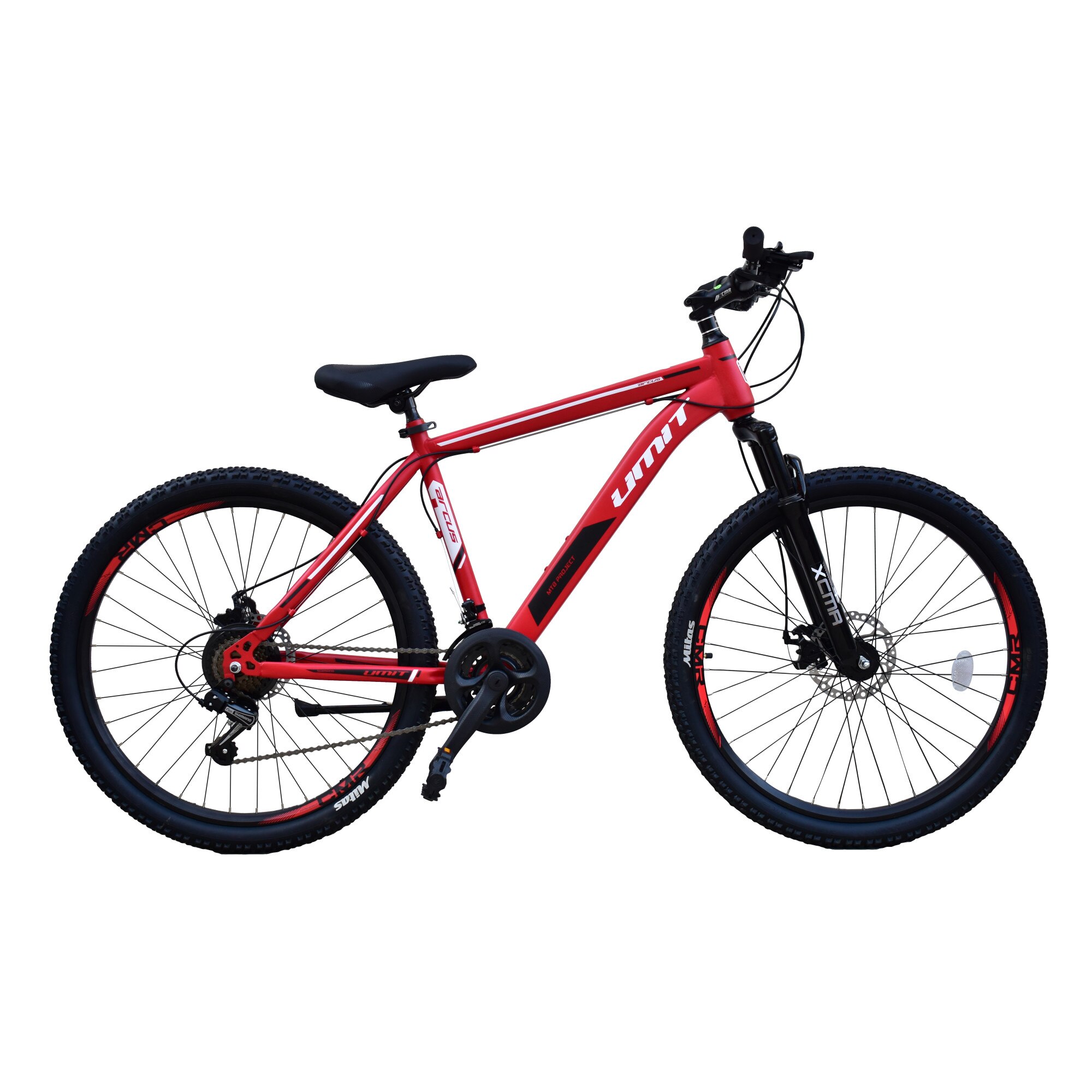 Bicicleta MTB Umit Arcus M-MSD - 2D, 21 viteze, culoare rosu, roata 26