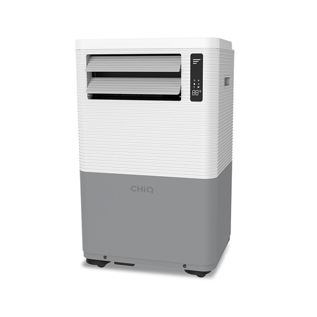 Aparat de aer conditionat mobil CHIQ 7000 BTU, Clasa A, functie de racire, ventilare si dezumidificare, kit montaj inclus, display LED, alb/gri