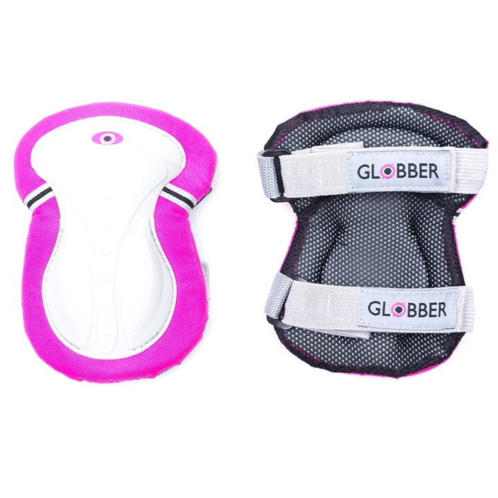 Комплект защитни протектори Globber, За деца от 25 до 50 кг, Розови