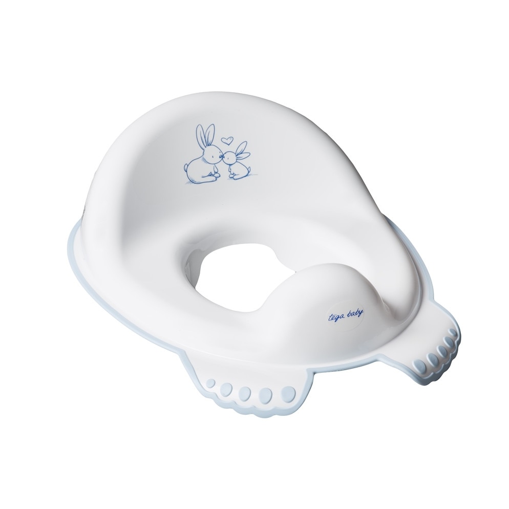 Reductor toaleta anti-derapant Little Bunnies alb