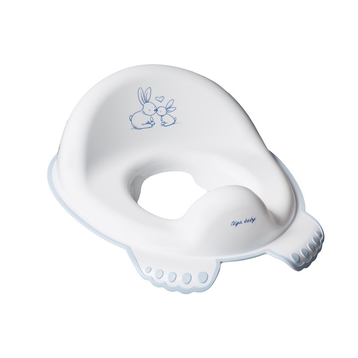Reductor toaleta anti-derapant Little Bunnies alb