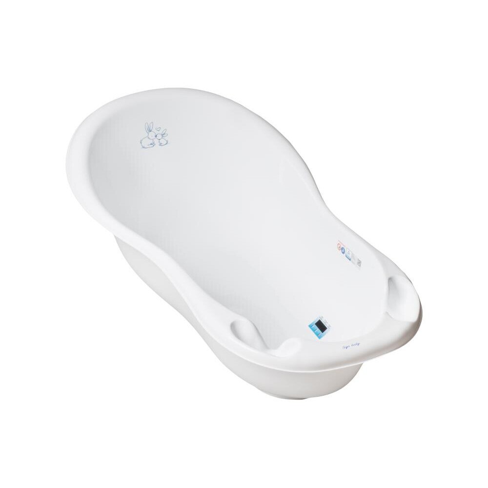 Cadita plastic copii 102 cm Little Bunnies Alb