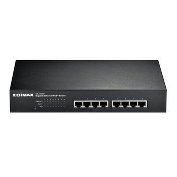Switch Edimax GS-1008P, Gigabit, 8 x 10/100/1000 Mbps, PoE+ Switch Edimax GS-1008P, Gigabit, 8 x 10/100/1000 Mbps, PoE+