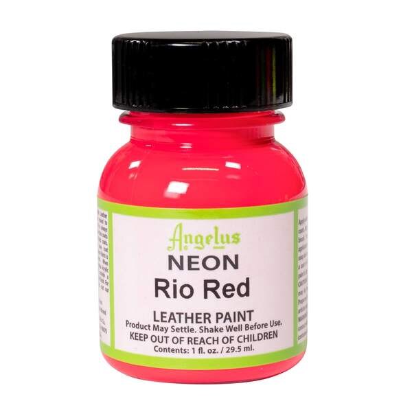 Vopsea pentru piele, Angelus, Neon, Rio Red, 29.5 ml