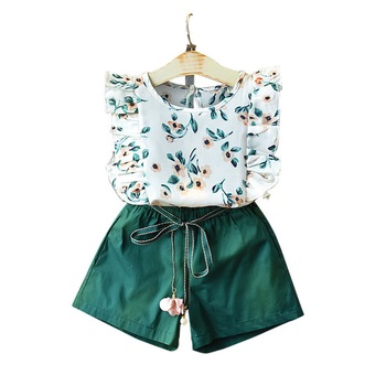 Compleu fete 2 piese, Zoreya, Turcoaz/Alb Compleu fete 2 piese, Zoreya, Turcoaz/Alb