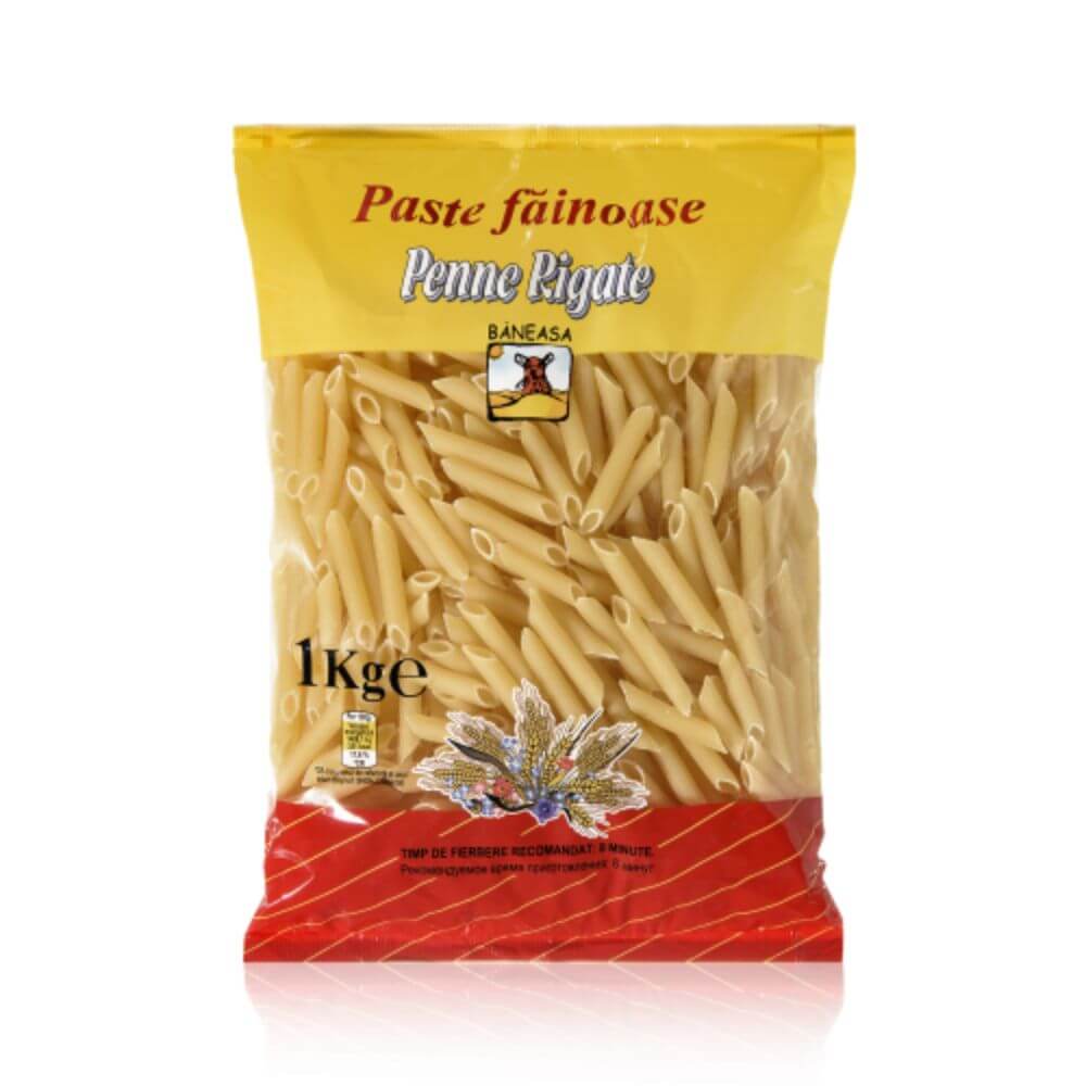 Paste Fainoase Baneasa Penne Rigate, 1 Kg