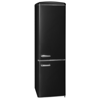 Combina frigorifica RETRO Exquisit RKGC250-70-H-160E MS, Clasa E, Volum net 244L, No Frost frigider, negru mat Combina frigorifica RETRO Exquisit RKGC250-70-H-160E MS, Clasa E, Volum net 244L, No Frost frigider, negru mat