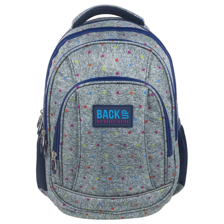 Ученическа раница BackUP модел А 11 точки, многоцветна