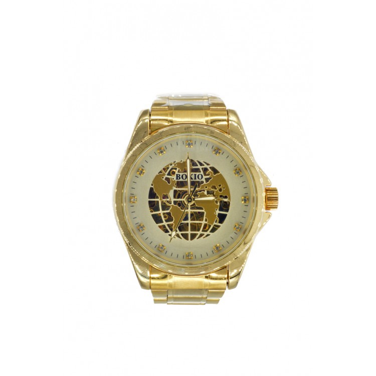 Ceas barbatesc Boxio SK4 , Mecanic Automatic, Elegant, Skeleton, Auriu