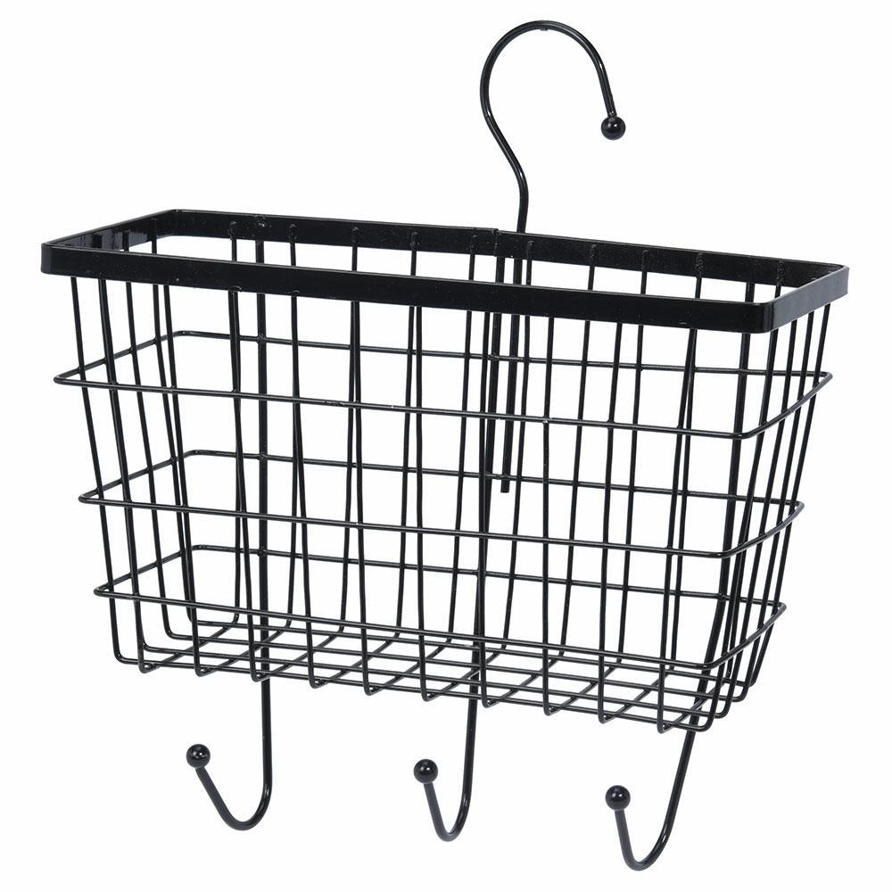 Raft metalic de perete cu umerase Bathroom Solutions, Negru