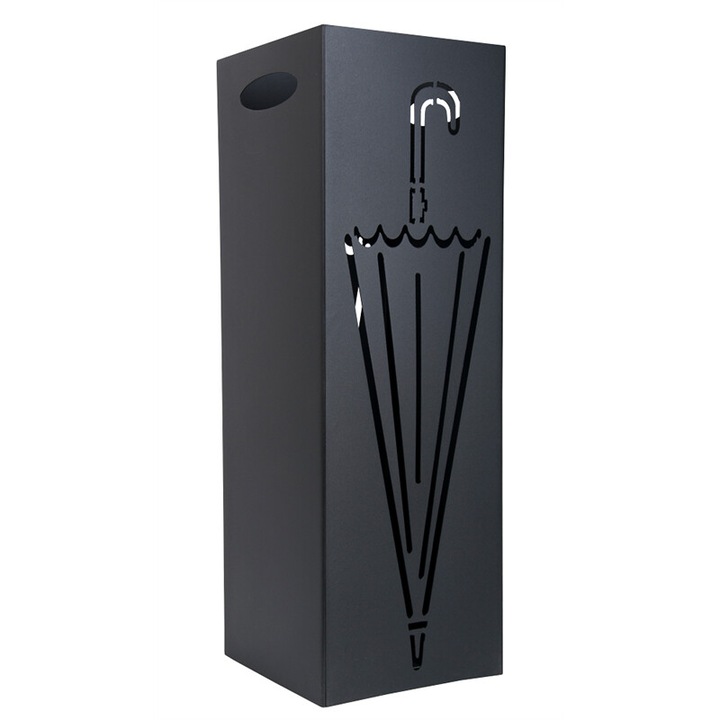 Поставка за чадъри HowHomely, Метална, 60 см, Черен