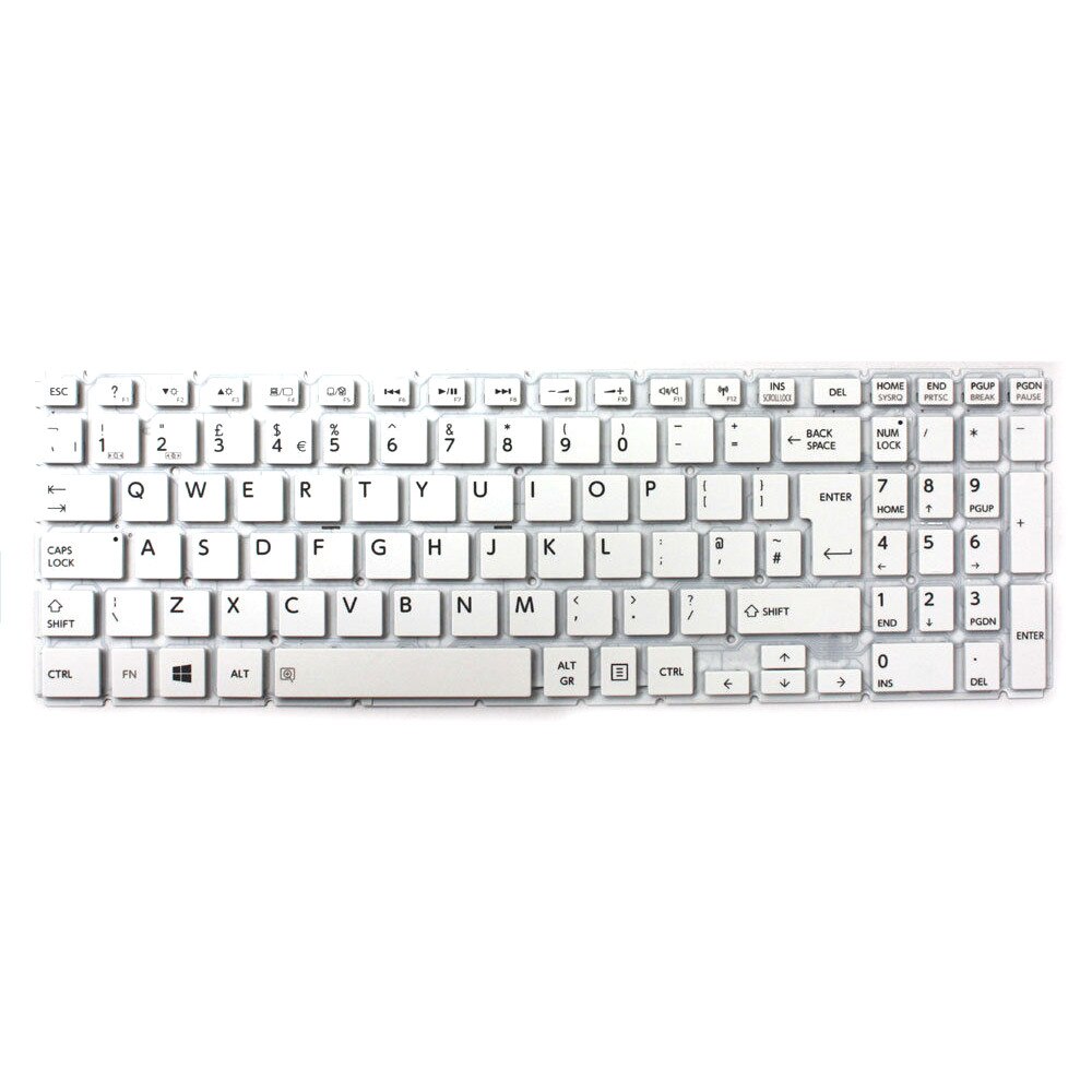 Tastatura Laptop, Toshiba, Satellite L55DT-B, fara rama, alba, UK