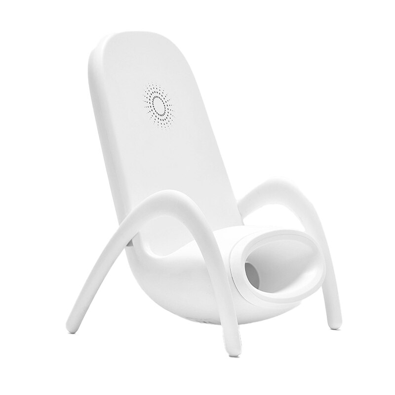 Stand incarcator telefon, Pyramid® , Wireless QI 10W, boxa inclusa, alb, WLC05