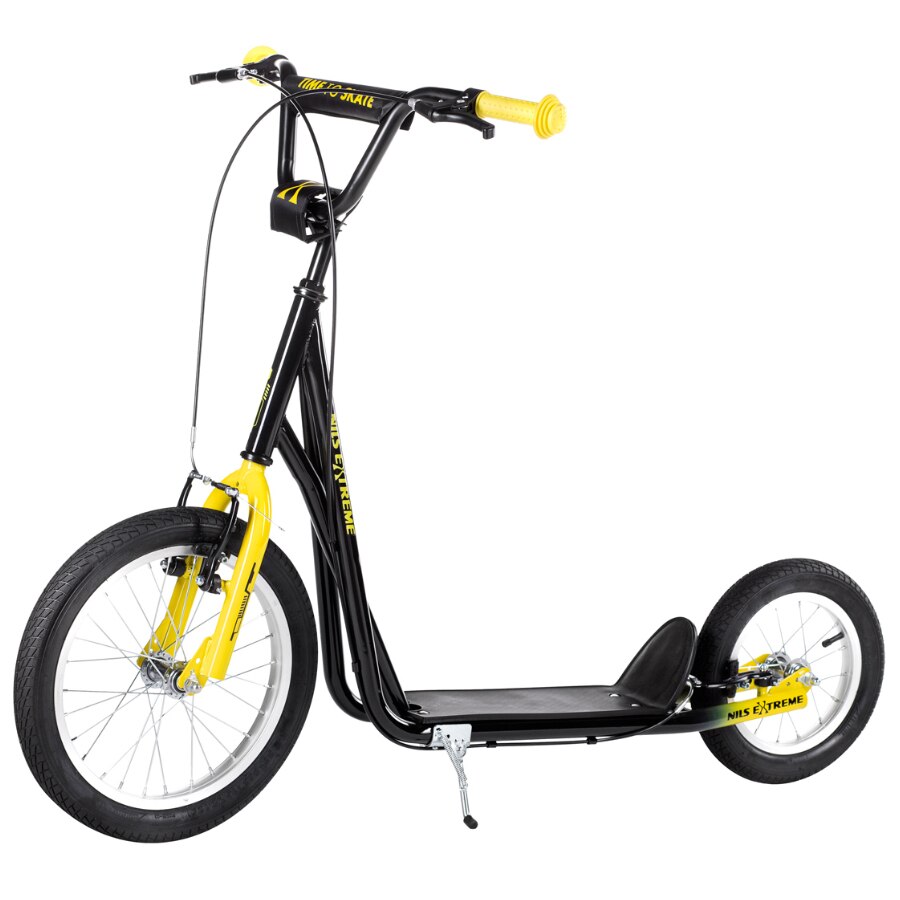 Trotineta copii si adolescenti Nils Extreme WH118AN Negru/Galben, roti 16/12 inch