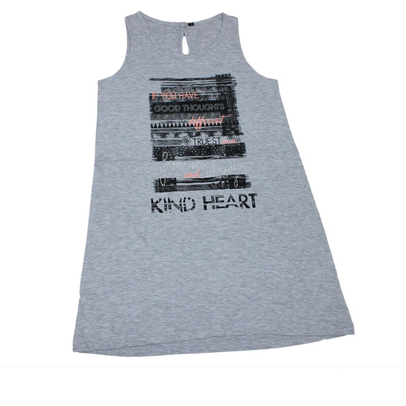 Rochie copii de vara Losan Kind Heart, Gri