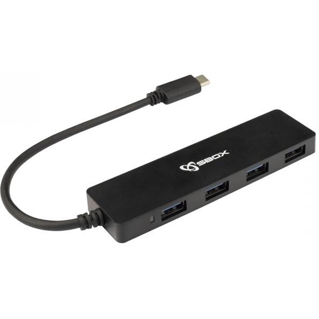 Hub SBOX H-404 ,Type-C, USB-3.1, 4 Porturi , Negru