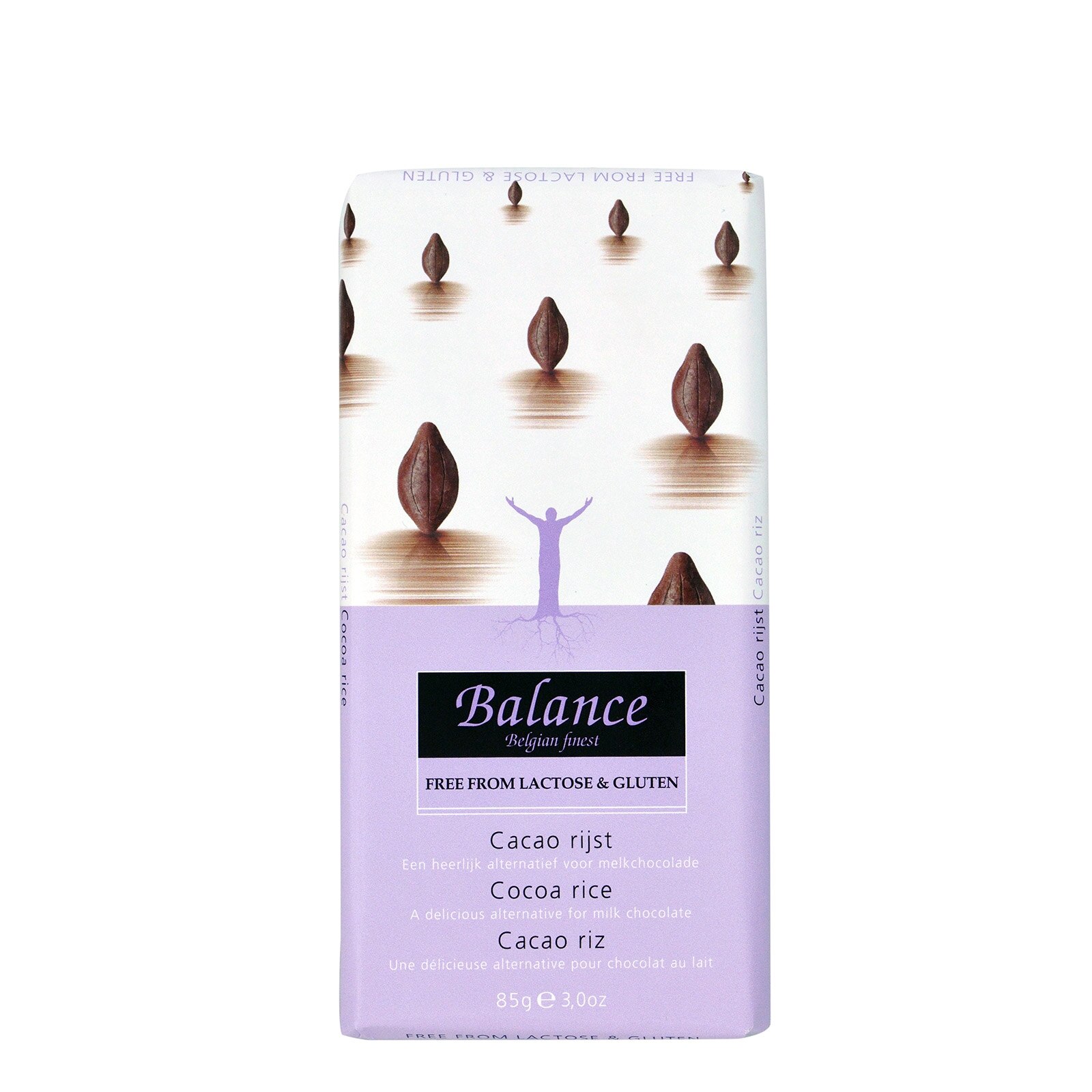 Ciocolata - Balance, lactose free chocolate cacao rice, 85 g