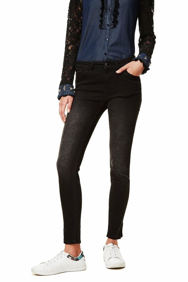 Blugi Desigual 17WWDD42, Negru, 24