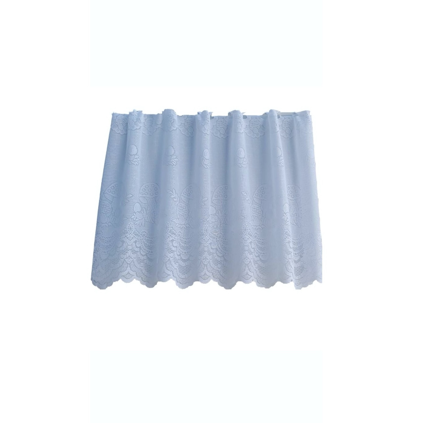 Perdea scurta, Ciupercute, alb, 55 x 100 cm