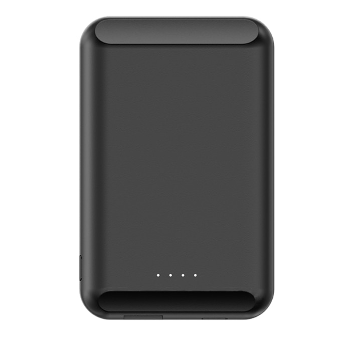 Power Bank magnetic 5000 mAh, Pyramid® , 1 x port usb, Wireless QI 15W, negru, PB1126