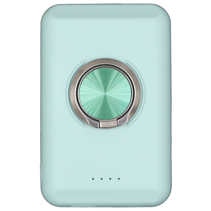 Магнитна Power Bank 5000 mAh, Pyramid®, 1 x usb порт, Wireless QI 15W, съвместим MagSafe iphone 12/13, зелен, PB1126