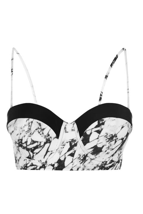 Дамско горнище на бански FireTrap, Черно/Бял, S