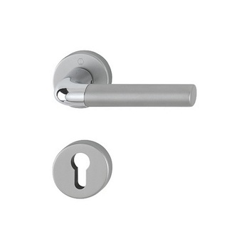 Maner usa interior, Hoppe Bremen, cu rozeta pentru cilindru, material aluminiu, crom lucios/satinat Maner usa interior, Hoppe Bremen, cu rozeta pentru cilindru, material aluminiu, crom lucios/satinat