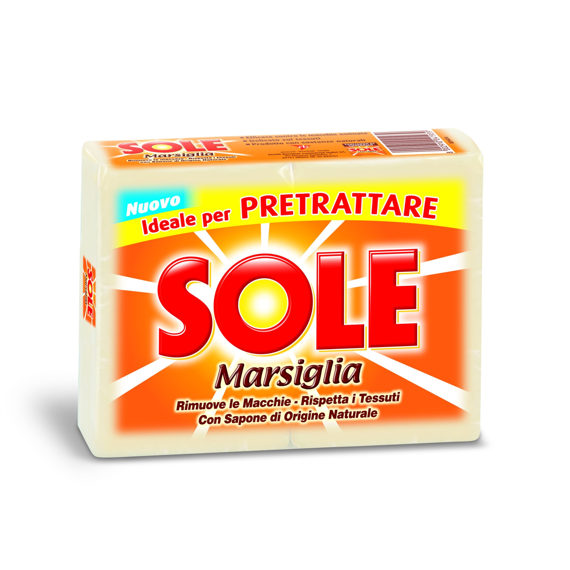 Sapun solid de rufe Sole bianco 2 buc 500gr