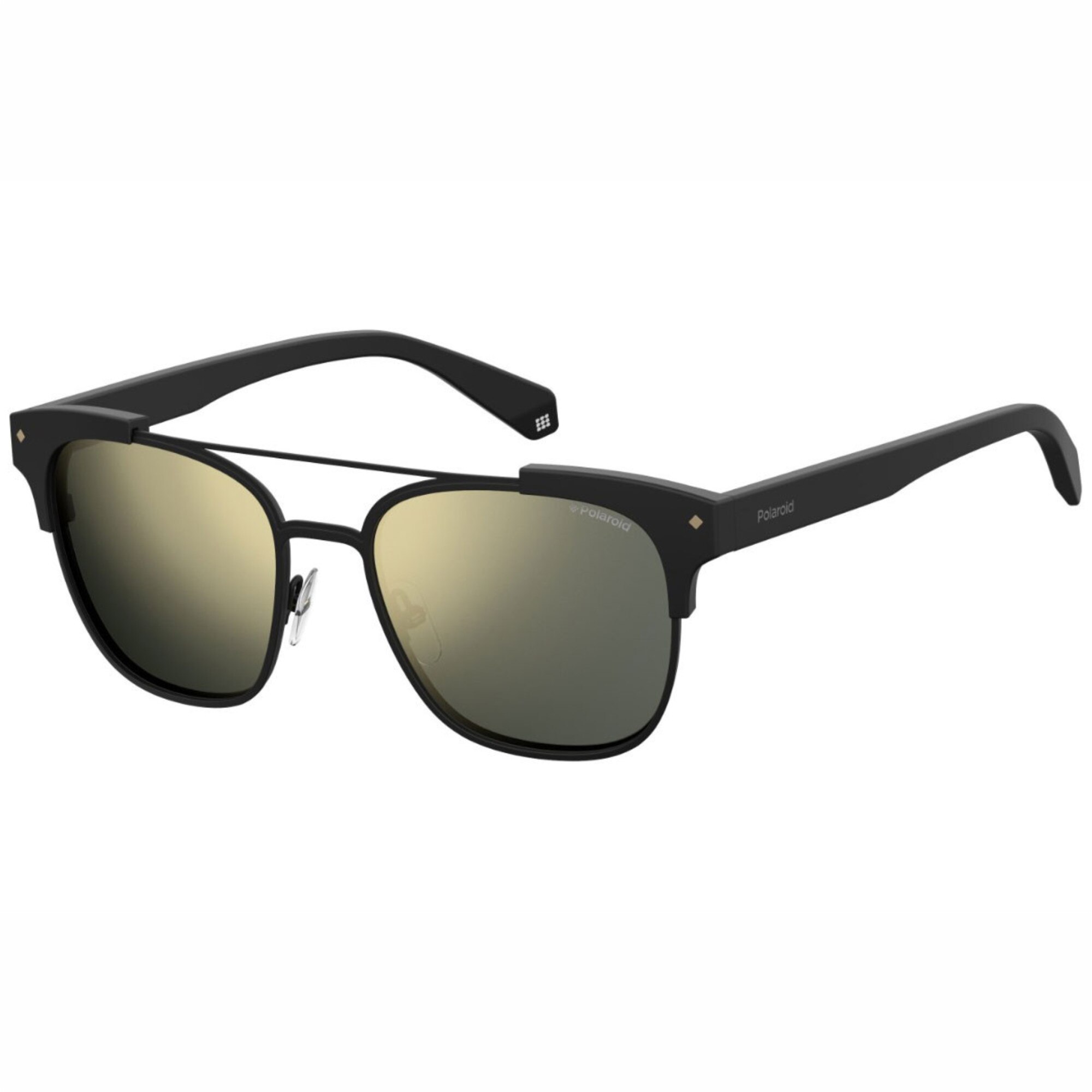 Ochelari de soare barbati Polaroid Rectangular Matte Black/Mirrored Gold Polarized PLD6039/S/X 003/LM