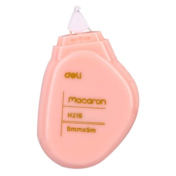 Banda Corectoare Deli Macaron, 5mm x 5m, Roz Pal Banda Corectoare Deli Macaron, 5mm x 5m, Roz Pal