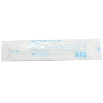 Fasa tifon 15cm x 10m 100% bumbac Easycare, 10 bucati Fasa tifon 15cm x 10m 100% bumbac Easycare, 10 bucati
