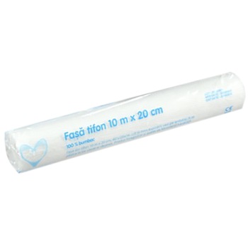 Fasa tifon 20cm x 10cm 100% bumbac Easycare, 10 bucati Fasa tifon 20cm x 10cm 100% bumbac Easycare, 10 bucati