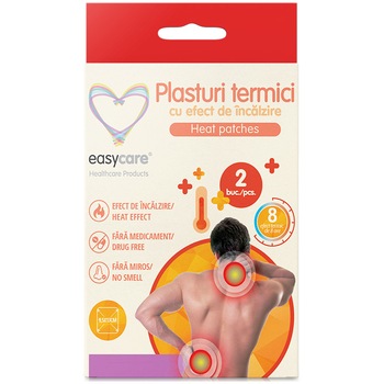 Plasturi termici cu efect de incalzire 2 buc/cut Easycare, 1 bucata Plasturi termici cu efect de incalzire 2 buc/cut Easycare, 1 bucata