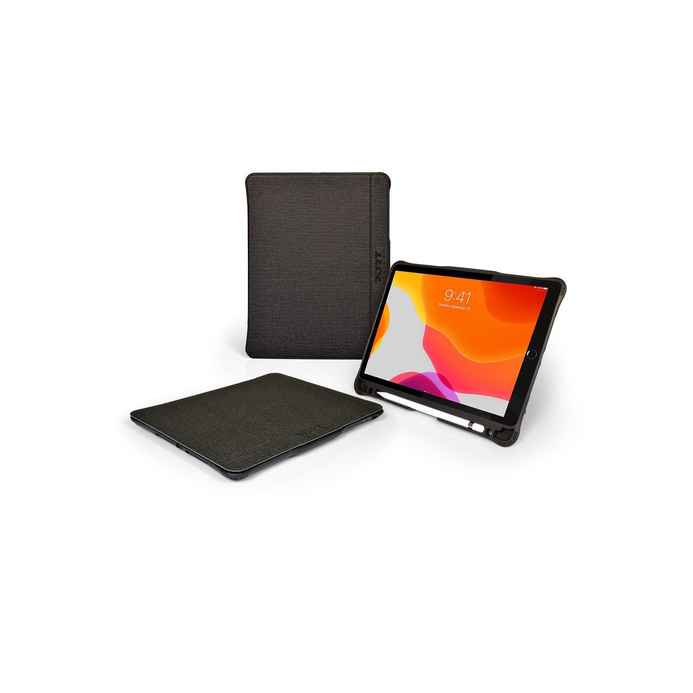 Husa Antisoc Port Designs Manchesterc II Rugged pentru iPad 10.2 2019, iPad Air 10.5, Negru