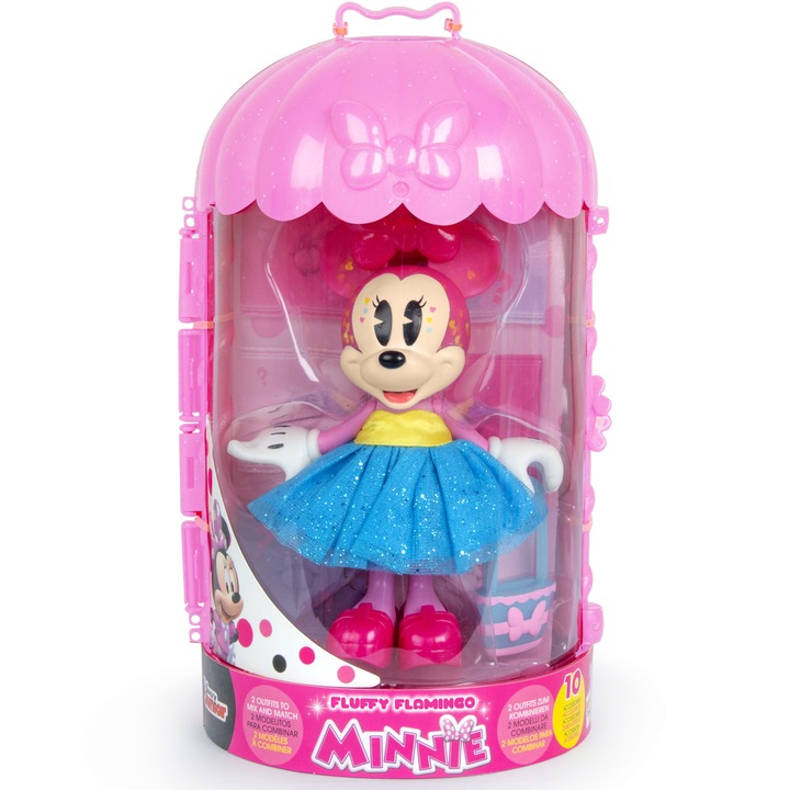 Papusa Disney Minnie Mouse, cu accesorii - Fuffy Flamingo